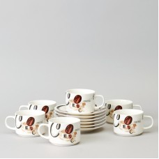 КОФЕЙНЫЙ НАБОР LEFARD "COFFEE MANIA" НА 6 ПЕР. 12 ПР. 180 МЛ