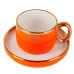 Чашка с блюдцем "Royal line. Orange" v=200мл. (min4) (транспортная упаковка)