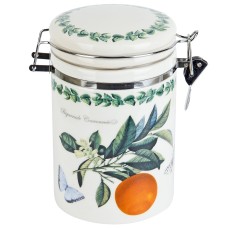 Банка для сыпучих продуктов(клипс)"Fruit Garden" 15х10х16см v=800мл (керамика) (подарочная упаковка)