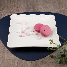 Блюдо сервировочное "Маршмеллоу" 25,5*25,5*3,5см. (min5) (фарфор) (транспортная упаковка)
