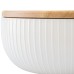 Салатник с крышкой из каучукового дерева Soft Ripples, Dual Glazing, Ø22 см
