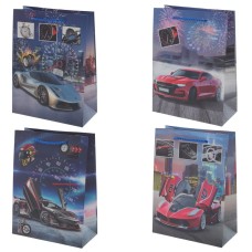 GAEM Пакет подарочный (бумага 210г/м2, блок микс 12шт), L18 W9 H24 см, 4в.