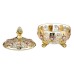 КОНФЕТНИЦА С КРЫШКОЙ "LEFARD GOLD GLASS" ДИАМЕТР=12 СМ. ВЫСОТА=14 СМ. (КОР=24ШТ.)