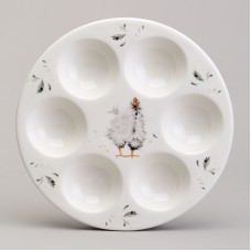 БЛЮДО НА 6 ЯИЦ LEFARD "FUNNY HENS" 18*18*2,5 СМ (КОР=36ШТ.)