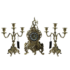 Bello De Bronze Каминные часы с канделябрами "Дон Луиш", "антик"