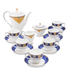 Pavone JK-195 Чайный сервиз 15 пр. на 6 перс. «Золотой Палермо» (Gold Palermo  )