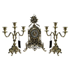 Bello De Bronze Каминные часы с канделябрами "Осень", "антик"