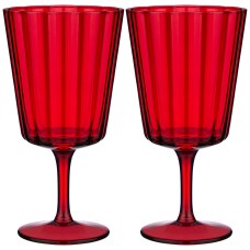 НАБОР БОКАЛОВ ИЗ 2-Х ШТУК "LOTUS RED" 400МЛ