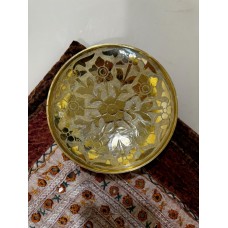 Индия Конфетница из латуни золотистая D=15.5 см
