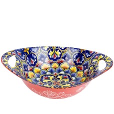 Салатник овальный с ручками "Arabesque" (красный) 22,5х15х6,5см (min8) (транспортная упаковка)