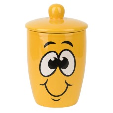 Банка для сыпучих продуктов (конус) "Smile" d=9,5см. h=16см. v=550мл. (керамика)