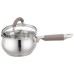 КОВШ AGNESS СО СТЕКЛ. КРЫШКОЙ СЕРИЯ APPLE 1,0 Л. 14X7.5 СМ ЦВЕТ: КОФЕЙНЫЙ