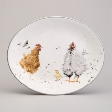БЛЮДО ОВАЛЬНОЕ LEFARD "FUNNY HENS" 31,5*25,5*3 СМ (КОР=12ШТ.)
