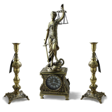 Bello De Bronze Каминные часы с канделябрами "Фемида", "антик"