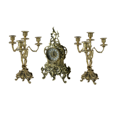 Bello De Bronze Каминные часы с канделябрами "Тюильри"