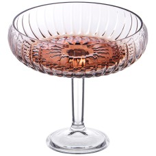 БЛЮДО НА НОЖКЕ "AMBER", 24Х24,5 СМ