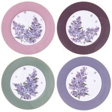 НАБОР ТАРЕЛОК ЗАКУСОЧНЫХ LEFARD "LILAC" 4 ШТ. 20,5 СМ МИКС (КОР=12НАБ.)