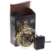 GAEM Электрогирлянда "Роса", L100м, 1000 LED, тепл бел, 8 тип свеч, 10W, шнур зелен леска, IP20