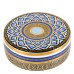 Подсвечник-шкатулка декоративная "Golden Blue"12*4см (фарфор,воск) (подарочная упаковка)