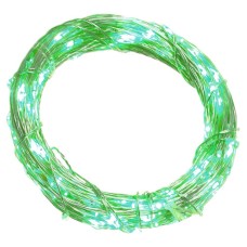 GAEM Электрогирлянда (2xAA, н/п, 20 зел LED, 1 реж свеч,серебр шнур), L200 W0,1 H0,2 см