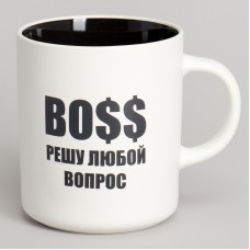 КРУЖКА LEFARD 540МЛ "BOSS РЕШУ ЛЮБОЙ ВОПРОС" 9.5*7.6*11.1CM