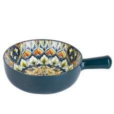 Кокотница с ручкой "Arabesque" (зеленый) 21,5х16х5,8см (подарочная упаковка)