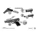 Denix Пистолет автоматический наградной М1911А1, США Кольт, 1911 г.