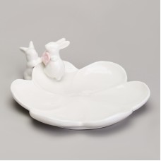 БЛЮДО СЕРВИРОВОЧНОЕ "КРОЛИКИ" 22,6Х18,8Х6,8 СМ