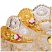 ФРУКТОВНИЦА 2-Х ЯРУСНАЯ "LEFARD GOLD GLASS" ДИАМЕТР=17/30 СМ. ВЫСОТА=28,5 СМ. (КОР=6ШТ.)