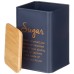 ЕМКОСТЬ ДЛЯ СЫПУЧИХ ПРОДУКТОВ AGNESS "NAVY STYLE" "САХАР" 1,1 Л 10*10*14 СМ ЦВЕТ: НОЧНОЙ СИНИЙ